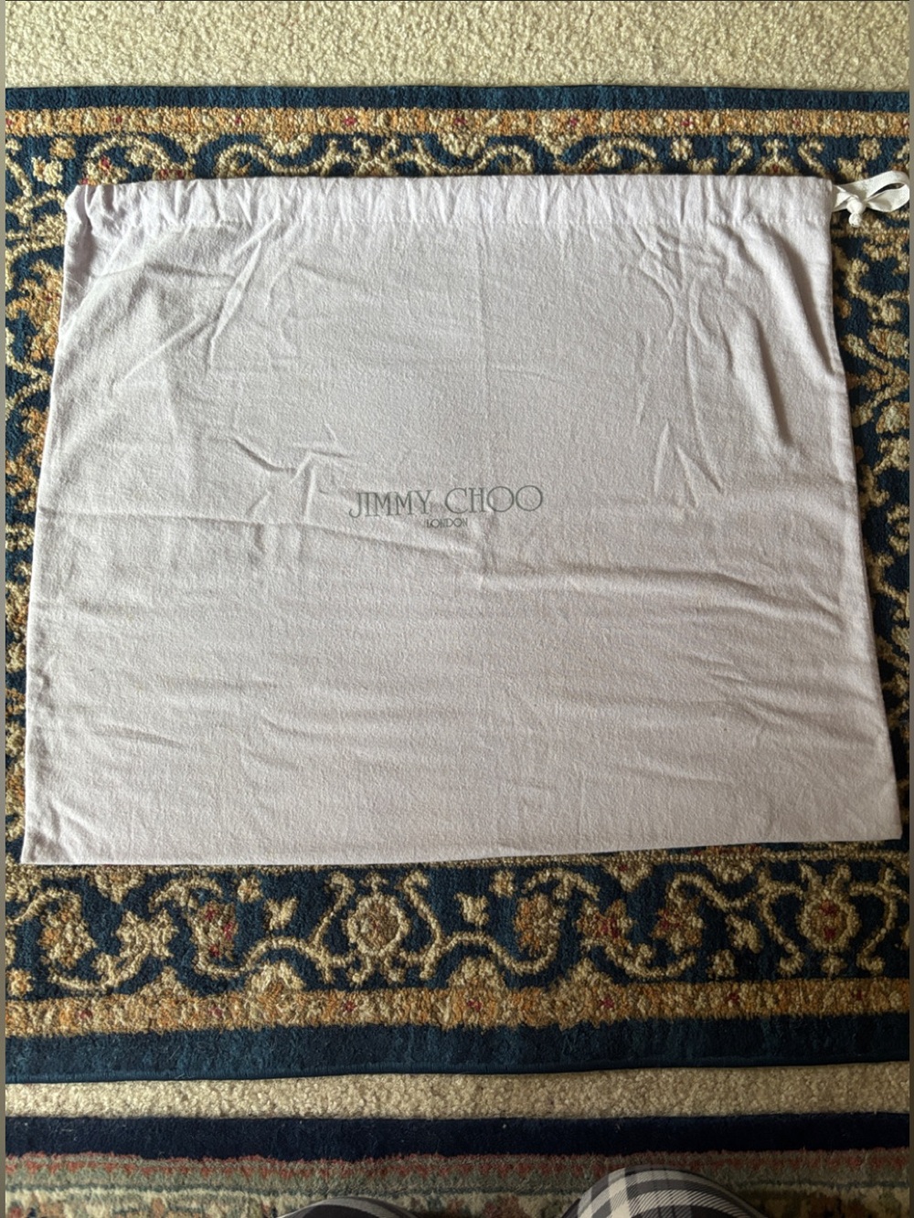 Jimmy Choo Light Pink Drawstring Dust Bag